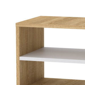 Κομοδίνο Mason pakoworld sonoma-λευκό 40x32x40εκ – 184-000001