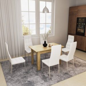 Τραπέζι Quiin pakoworld επεκτεινόμενο sonoma 120-164x70x73.5εκ – 184-000007
