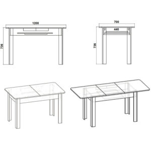 Τραπέζι Quiin pakoworld επεκτεινόμενο λευκό 120-164x70x73.5εκ – 184-000008