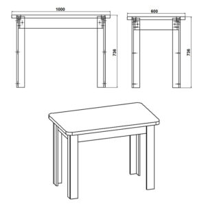 Τραπέζι Celeste pakoworld καρυδί 100x60x73.5εκ – 184-000012