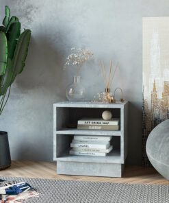 Κομοδίνο Mason pakoworld μελαμίνης σε γκρι απόχρωση μαρμάρου 40x32x40εκ – 184-000099