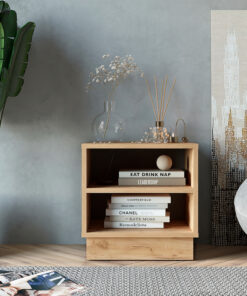 Κομοδίνο Mason pakoworld μελαμίνης σε oak απόχρωση 40x32x40εκ – 184-000100