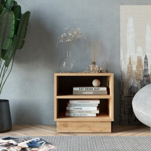 Κομοδίνο Mason pakoworld μελαμίνης σε oak απόχρωση 40x32x40εκ – 184-000100