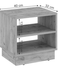 Κομοδίνο Mason pakoworld μελαμίνης σε oak απόχρωση 40x32x40εκ – 184-000100