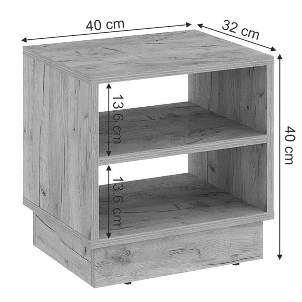 Κομοδίνο Mason pakoworld μελαμίνης σε oak απόχρωση 40x32x40εκ – 184-000100