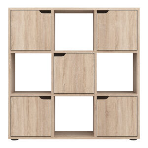 Βιβλιοθήκη Bookel pakoworld σε sonoma απόχρωση 88.5×27.5×89.3εκ – 184-000112