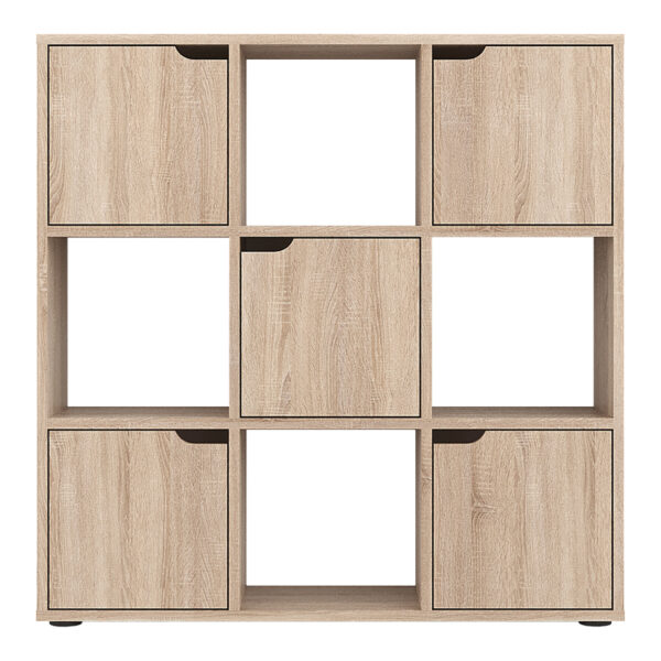 Βιβλιοθήκη Bookel pakoworld σε sonoma απόχρωση 88.5×27.5×89.3εκ – 184-000112