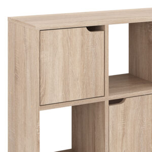 Βιβλιοθήκη Bookel pakoworld σε sonoma απόχρωση 88.5×27.5×89.3εκ – 184-000112