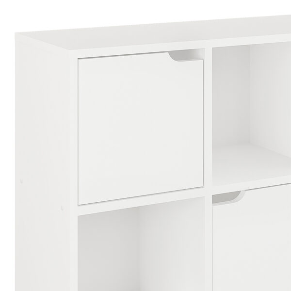 Βιβλιοθήκη Bookel pakoworld σε λευκή απόχρωση 88.5×27.5×89.3εκ – 184-000113