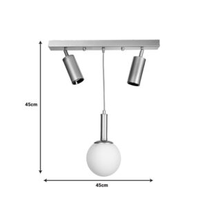 Φωτιστικό οροφής Barten pakoworld E27 χρυσό μέταλλο 45x30x45εκ – 193-000104