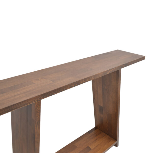 Κονσόλα Edgar pakoworld φυσικό ξύλο πεύκου 30mm καρυδί 139x29x90εκ – 197-000056