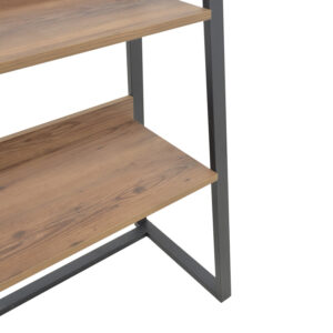 Βιβλιοθήκη Ryder pakoworld καρυδί-μαύρο 75x36x185εκ – 197-000064