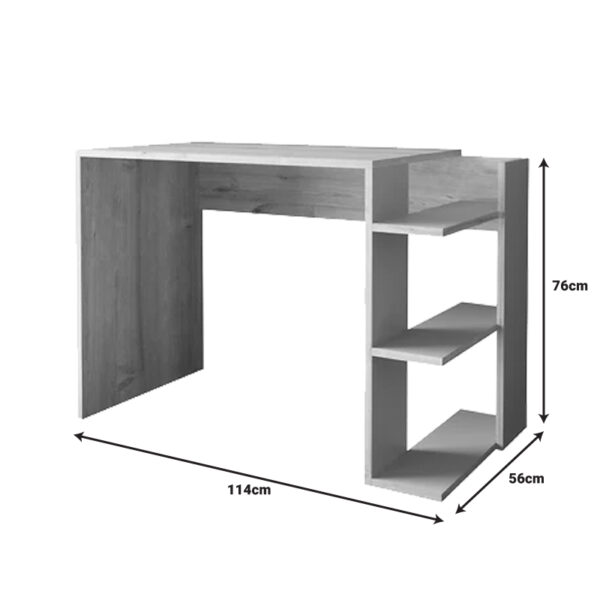 Γραφείο εργασίας Toska pakoworld σε oak- sandstone απόχρωση 114x56x76εκ – 197-000273