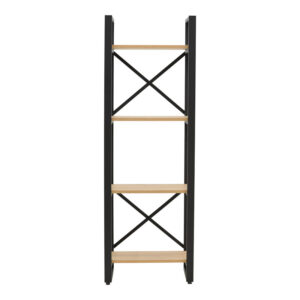 Βιβλιοθήκη Crimson pakoworld σε oak-μαύρη απόχρωση 50x22x150εκ – 197-000292