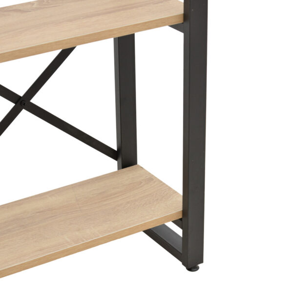 Βιβλιοθήκη Crimson pakoworld σε oak-μαύρη απόχρωση 50x22x150εκ – 197-000292