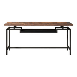 Κονσόλα Onole pakoworld σε καρυδί – μαύρο μέταλλο 180x35x82εκ – 197-000294