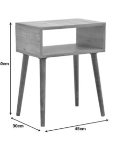 Κομοδίνο Hank pakoworld σε φυσική απόχρωση 45x30x60εκ – 197-000307