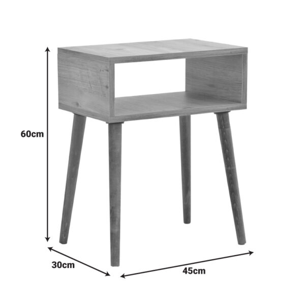 Κομοδίνο Hank pakoworld σε φυσική απόχρωση 45x30x60εκ – 197-000307