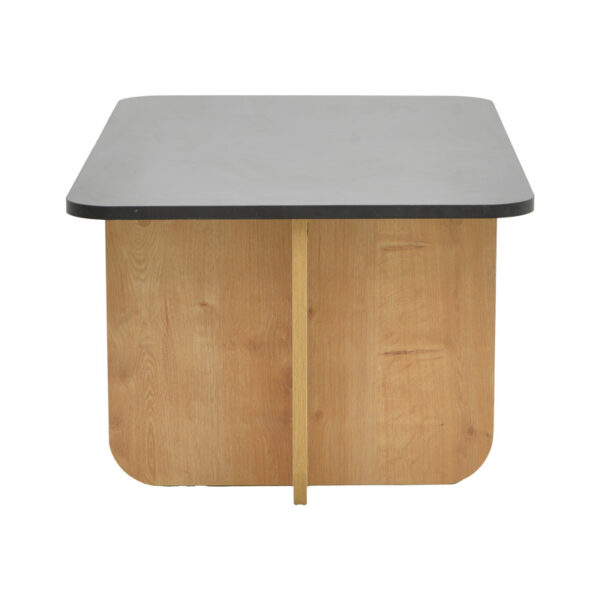 Τραπέζι Beca pakoworld σε oak-μαύρο απόχρωση 100x60x42εκ – 197-000311