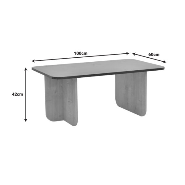 Τραπέζι Beca pakoworld σε oak-μαύρο απόχρωση 100x60x42εκ – 197-000311