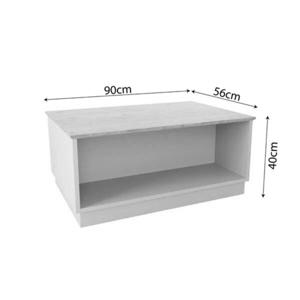 Τραπέζι Monik pakoworld σε oak-ανοιχτό γκρι απόχρωση 90x56x40εκ – 197-000313