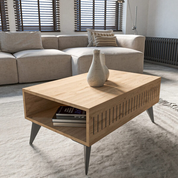 Τραπέζι Marla pakoworld σε oak απόχρωση 90x56x40εκ – 197-000315