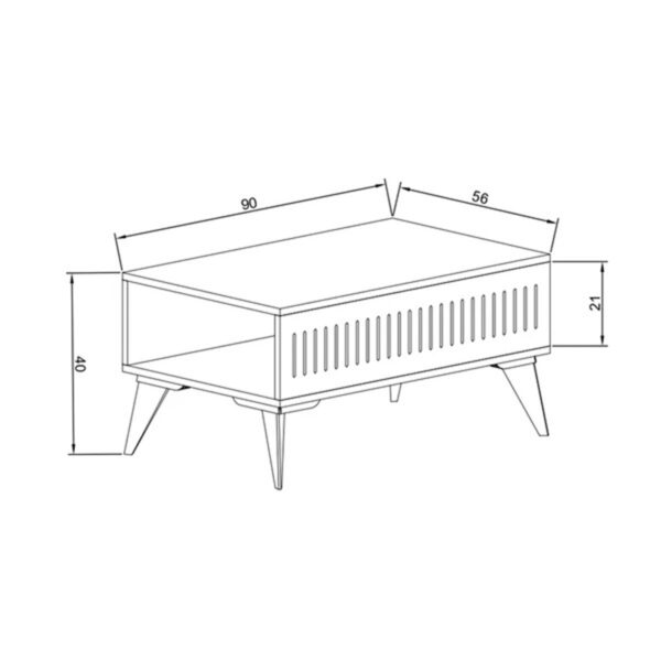 Τραπέζι Marla pakoworld σε oak απόχρωση 90x56x40εκ – 197-000315