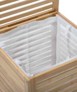 Καλάθι απλύτων Africa pakoworld φυσικό 40x38x58εκ – 199-000510