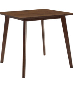 Tραπεζαρία Benson – Orlean pakoworld σετ 5τμχ καρυδί – ύφασμα μπεζ 80x80x75εκ – 200-000176