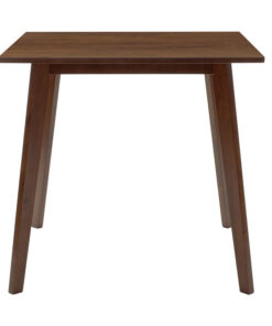 Tραπεζαρία Benson – Orlean pakoworld σετ 5τμχ καρυδί – ύφασμα μπεζ 80x80x75εκ – 200-000176