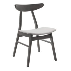 Tραπεζαρία Benson – Orlean pakoworld σετ 5τμχ rustic grey – ύφασμα γκρι 80x80x75εκ – 200-000179