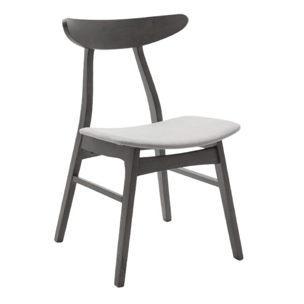 Tραπεζαρία Benson – Orlean pakoworld σετ 5τμχ rustic grey – ύφασμα γκρι 80x80x75εκ – 200-000179