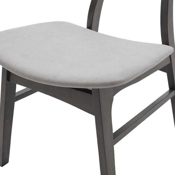 Tραπεζαρία Benson – Orlean pakoworld σετ 5τμχ rustic grey – ύφασμα γκρι 80x80x75εκ – 200-000179