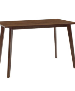 Tραπεζαρία Benson – Orlean pakoworld σετ 5τμχ καρυδί – ύφασμα μπεζ 120x80x75εκ – 200-000182