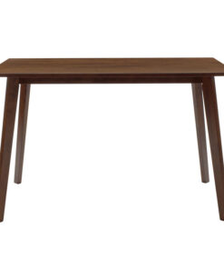 Tραπεζαρία Benson – Orlean pakoworld σετ 5τμχ καρυδί – ύφασμα μπεζ 120x80x75εκ – 200-000182