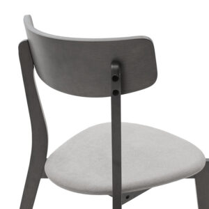 Tραπεζαρία Benson – Toto pakoworld σετ 5τμχ rustic grey – ύφασμα γκρι 120x75x75εκ – 200-000187