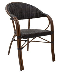 Σαλόνι Paula σετ 3τεμ pakoworld μέταλλο-pe rattan καφέ – 200-000332