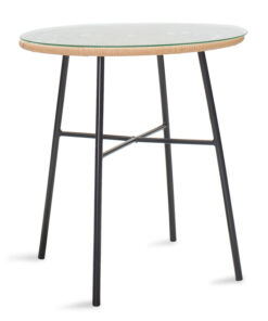 Τραπεζαρία Gaus-Naoki σετ 3τεμ pakoworld μέταλλο μαύρο pe φυσικό – 200-000369