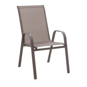 Τραπεζαρία Ensure-Calan σετ 5τεμ pakoworld μέταλλο-textilene καφέ – 200-000382