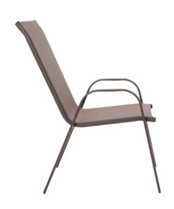 Τραπεζαρία Ensure-Calan σετ 5τεμ pakoworld μέταλλο-textilene καφέ – 200-000382