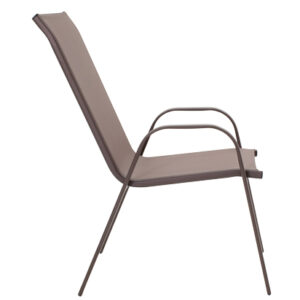 Τραπεζαρία Ensure-Calan σετ 5τεμ pakoworld μέταλλο-textilene καφέ – 200-000382