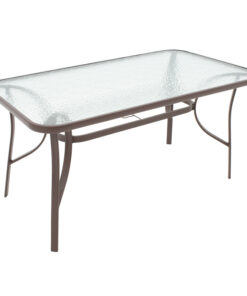 Τραπεζαρία Ensure-Calan σετ 5τεμ pakoworld μέταλλο-textilene καφέ – 200-000382