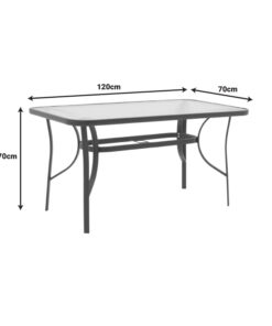 Τραπεζαρία Ensure-Calan σετ 5τεμ pakoworld μέταλλο-textilene καφέ – 200-000382