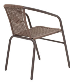 Τραπεζαρία Ensure-Obbi σετ 5τεμ pakoworld μέταλλο-pe καφέ – 200-000383