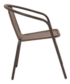 Τραπεζαρία Ensure-Obbi σετ 5τεμ pakoworld μέταλλο-pe καφέ – 200-000383