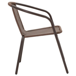 Τραπεζαρία Ensure-Obbi σετ 5τεμ pakoworld μέταλλο-pe καφέ – 200-000383