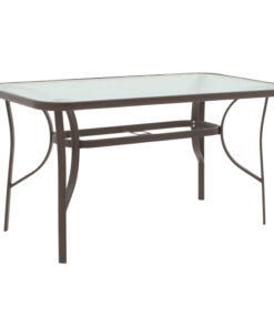 Τραπεζαρία Ensure-Obbi σετ 5τεμ pakoworld μέταλλο-pe καφέ – 200-000383