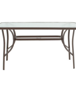 Τραπεζαρία Ensure-Obbi σετ 5τεμ pakoworld μέταλλο-pe καφέ – 200-000383