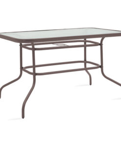 Τραπεζαρία Ensure-Obbi σετ 7τεμ pakoworld μέταλλο-pe καφέ – 200-000385