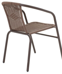 Τραπεζαρία Ensure-Obbi σετ 7τεμ pakoworld μέταλλο-pe καφέ – 200-000385